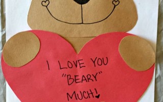 励志的小熊短视频制作 亲子手工爱心小熊贴画制作图解教程